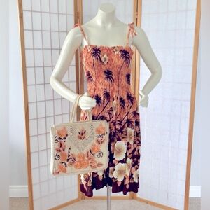 HIBISCUS COLLECTION Women’s Hawaiian Tropical Hibiscus Slip Up Dress